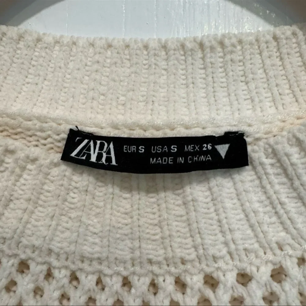 Zara White Knit Sweater – Size Small - Picture 3 of 4